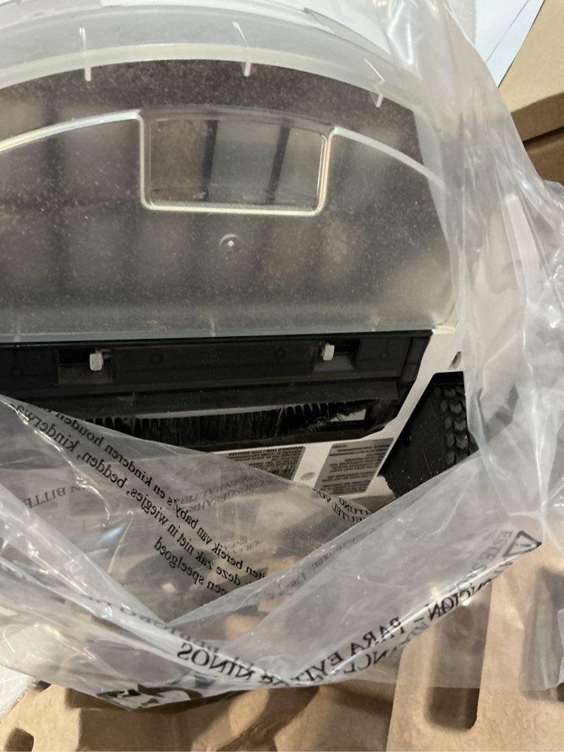 Condition photo showing As Is for bissell spinwave pet robot, 2-in-1 wet mop and dry robot vacuum, wifi connected with structured navigation, 3347
