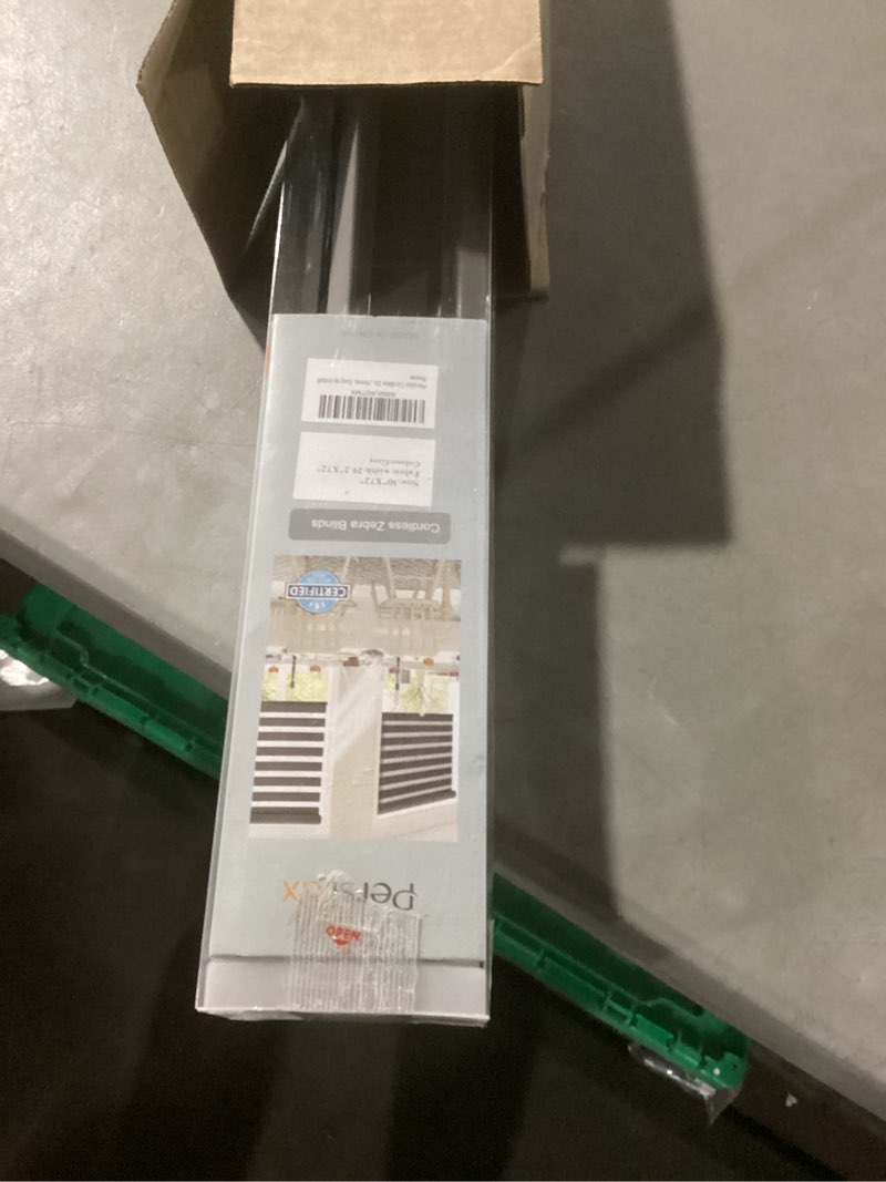 Condition photo showing Good Condition for persilux cordless zebra blinds for windows free-stop window blinds (30" w x 72" h, grey) dual layer light control for day and night, light filtering sheer shades for home, easy to install 30"w x 72"h grey