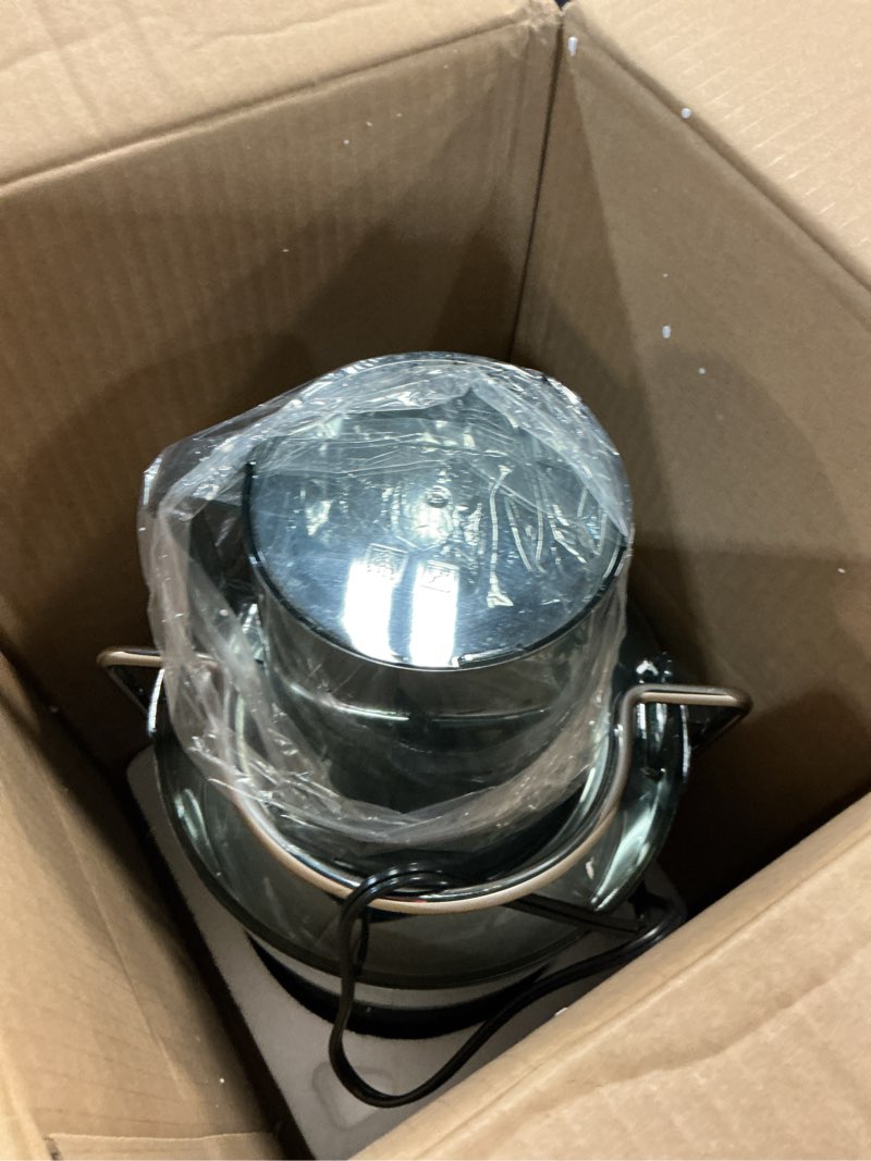 Condition photo showing item condition for juicer machines, 1200w juicer with 3" feed chute for whole fruits and vegs, dual speeds centrifugal juice extractor, heavy duty full copper motor, 35oz large juice jug, stainless steel black