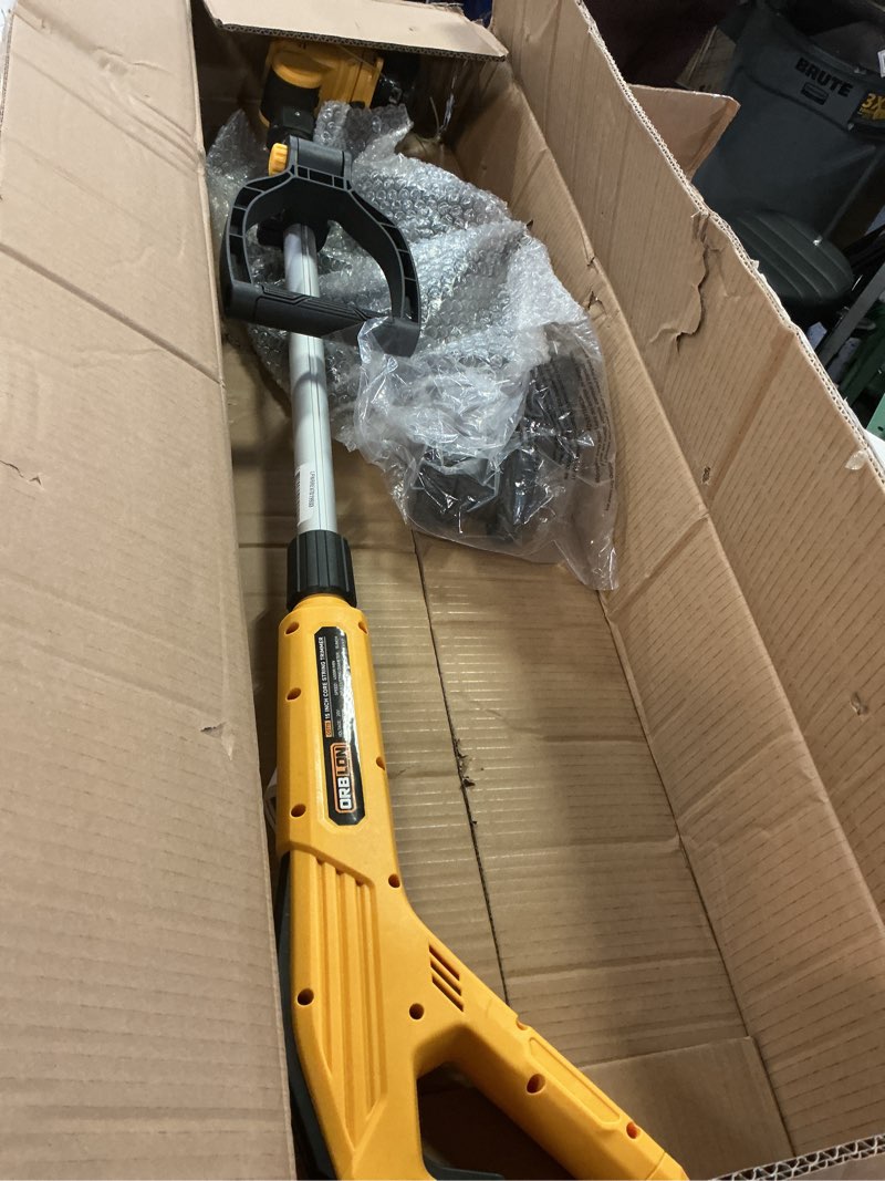 Condition photo showing As Is for 15" Cordless Weed Wacker & Edger for Dewalt 20V Battery, 4.0Ah Battery Powered Weed Eater, Brushless Motor, Fast Charger, Electric String Trimmer, Extendable Pole (Battery Included)