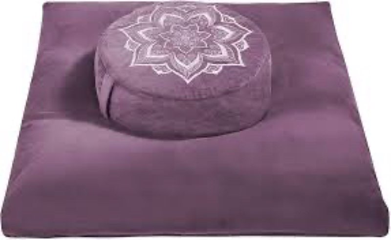 hunnidspace Meditation Zafu Cushion Set with Buckwheat Hulls & Memory Foam - Ergonomic Support for Y