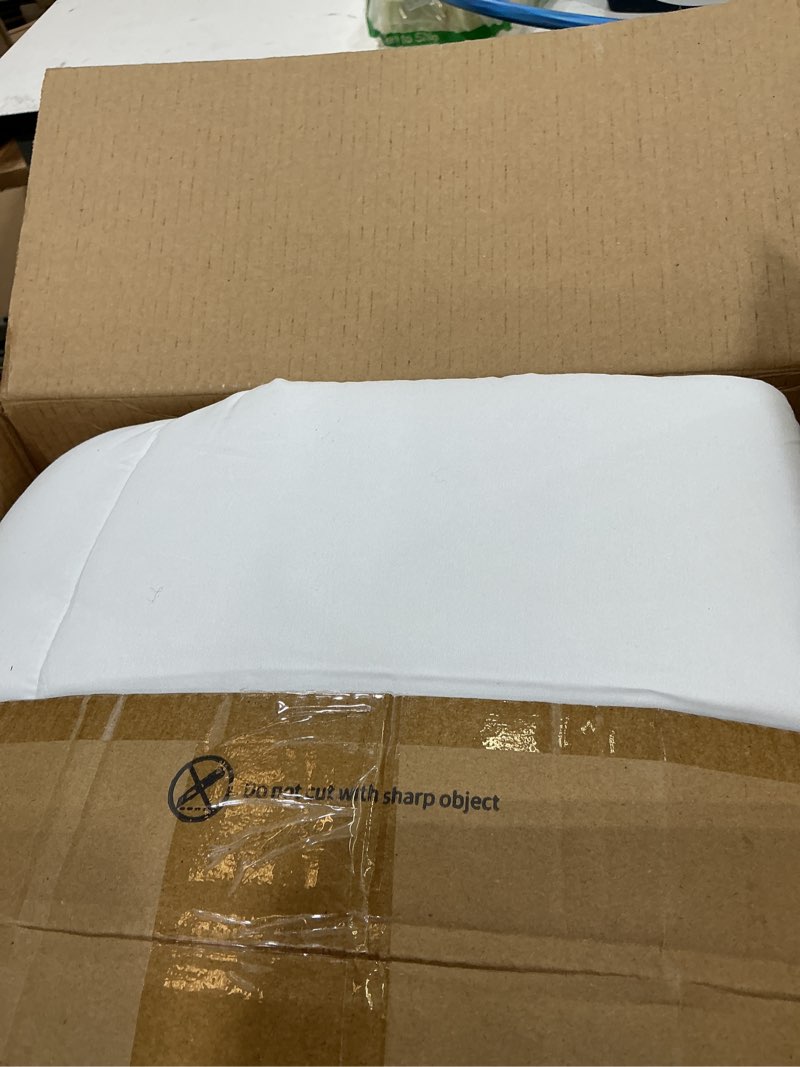 Condition photo showing As Is for cohome all-season king size cooling comforter duvet insert - white | quilted down alternative comforter, luxury hotel breathable soft comforter, anti-clump tech & 8 tabs, reversible,90" x 102" white king