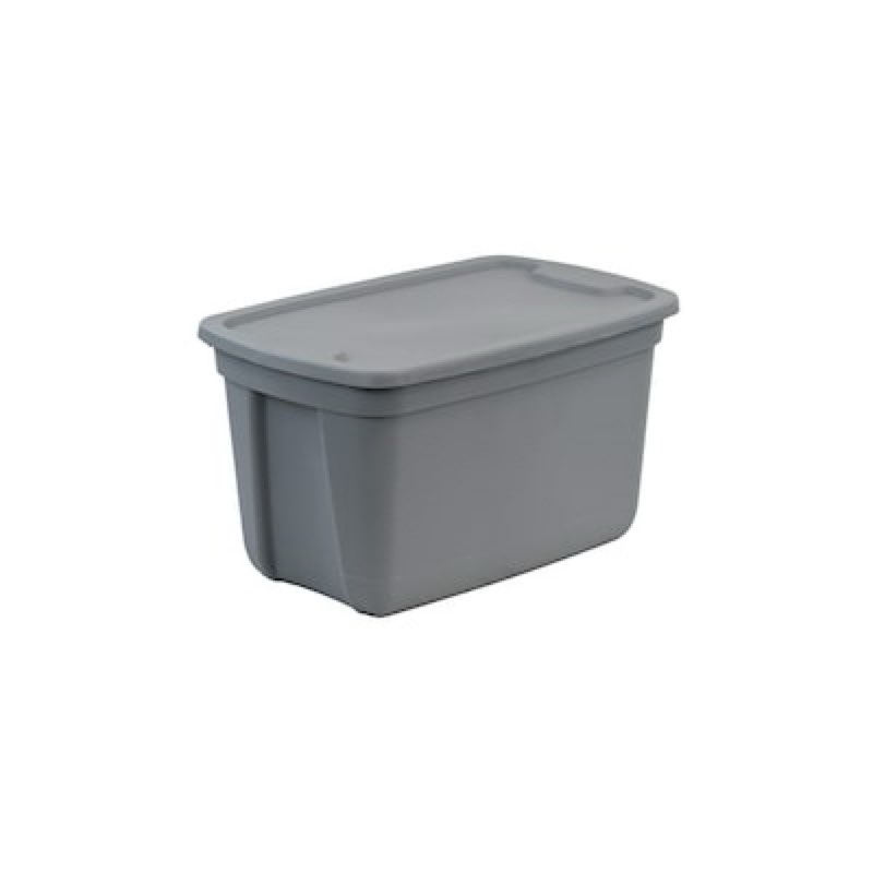 project source medium 18 -gallons ( 72 -quarts ) gray heavy duty stackable tote with standard