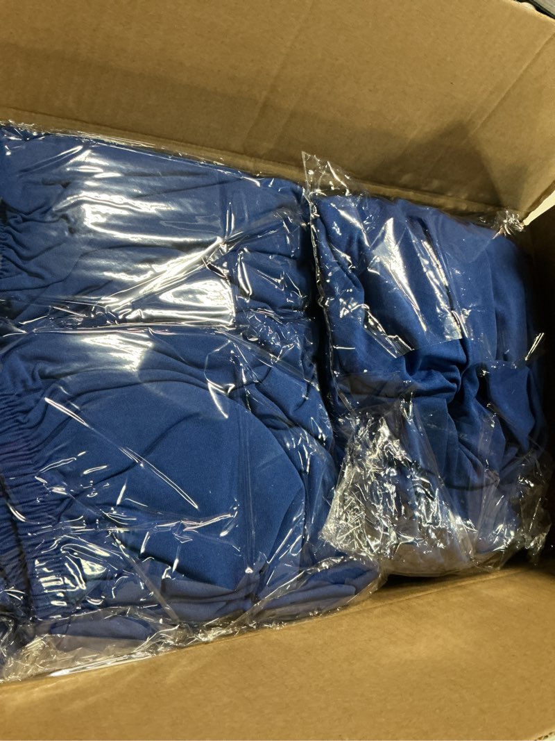 Condition photo showing New/Like New for fitted tablecloth for 8 foot rectangle-4 pack royal blue elastic outdoor picnic table cover-spandex stretch folding table cloths 8ft for camping dining room patio kitchen banquet party royal blue 30'' x 96'' | 4 pack