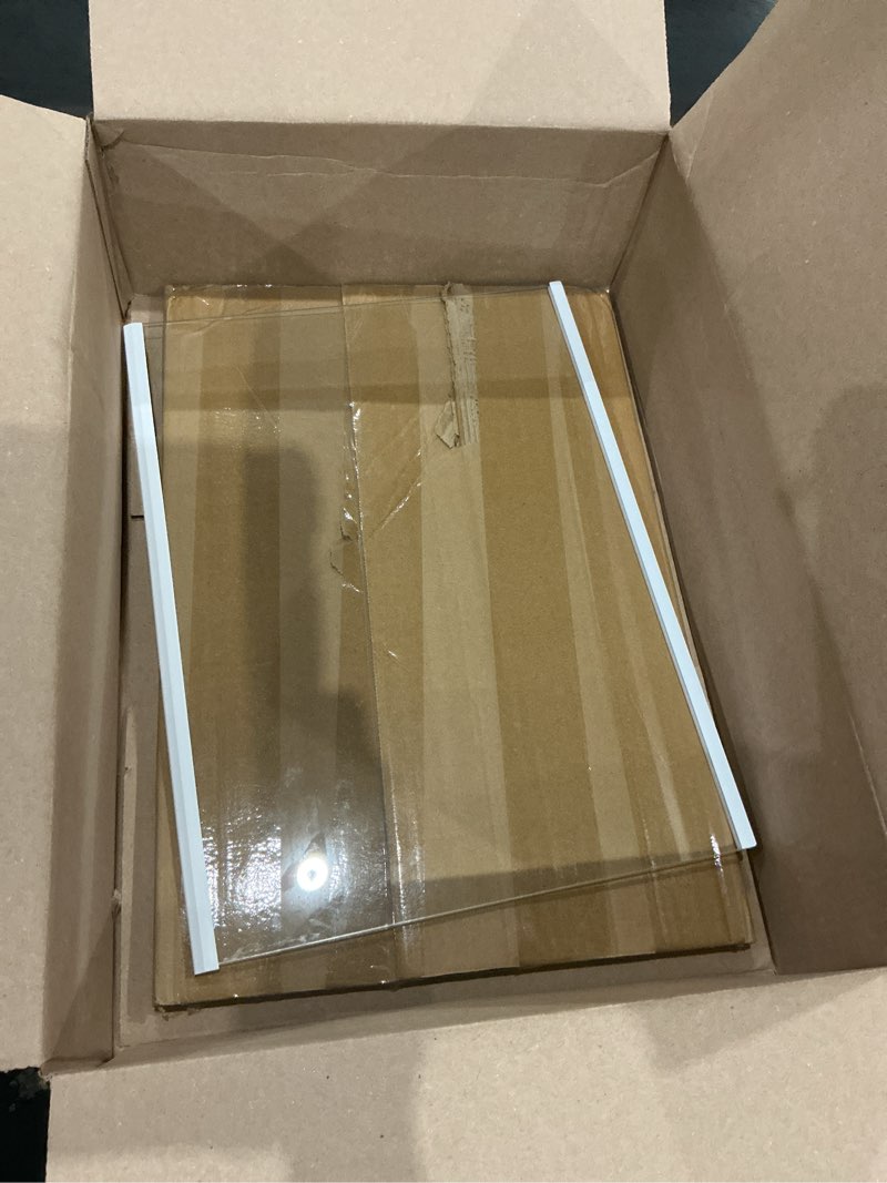 Condition photo showing Good Condition for w11130200 wrs571cihz04 freezer glass shelf 17.5" x 13" replacement compatible with whirlpool freezer shelf replacement refrigerator glass freezer shelves parts wrs571cidm00,wrs571cihz00,wrs571cihw04
