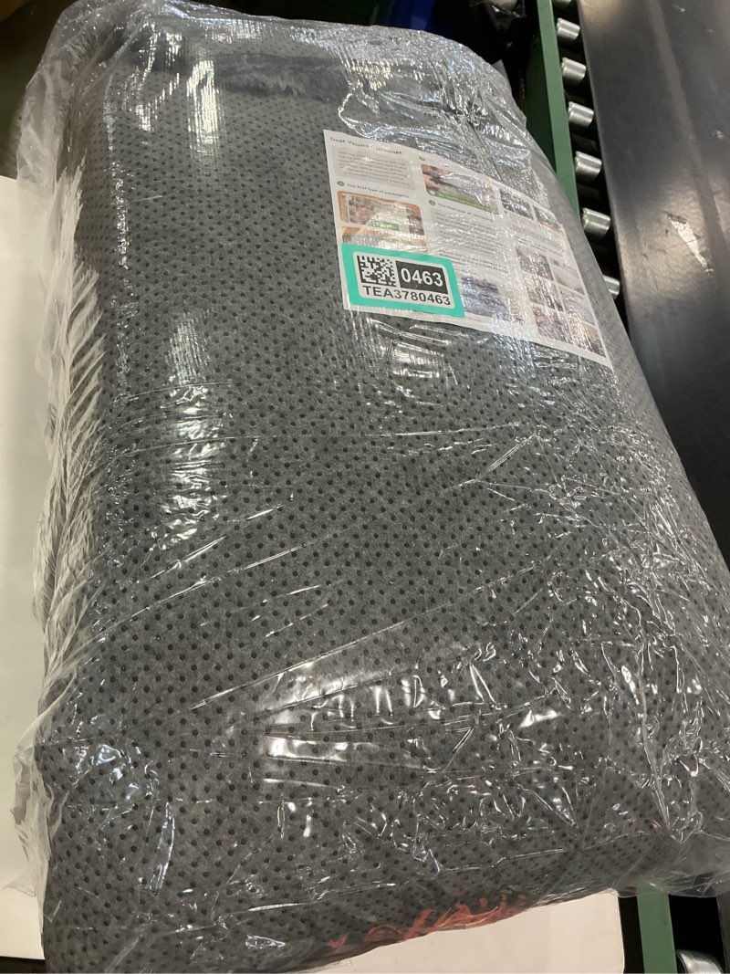 Condition photo showing New/Like New for Grey Rugs for Living Room: 10x14 Large Shag Area Rugs for Living Room- Large Shag Rugs- Tie-Dyed Dark Grey Shaggy Big Mordern Indoor Carpets for Bedroom, (Tie-Dyed Dark Grey, 10x14) Tie-dyed Dark Grey 10' x 14' (Rectangular)