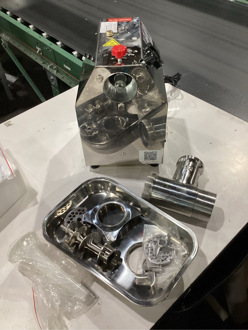 Condition photo showing Good Condition for vevor commercial electric meat grinder, 7 lbs/min capacity, #12 industrial meat mincer with 2 stainless steel blades, 2 grinding plates, 850w heavy-duty sausage maker stuffer, for kitchen, restaurant #12-420lb/h