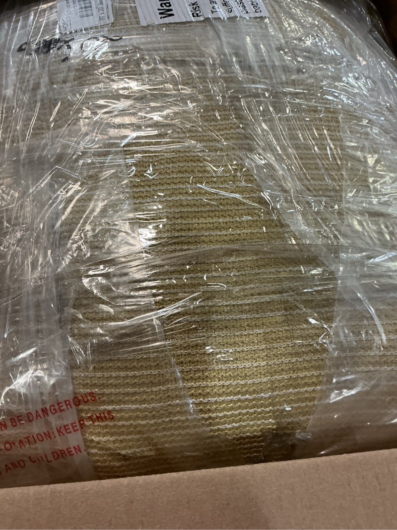 Condition photo showing Good Condition for royal shade heavy duty 20' x 20' beige square pro ring shade sail, 260 gsm commercial grade upf50 sunshade, reinforced corners & edges - 5 years warranty (we make custom size)