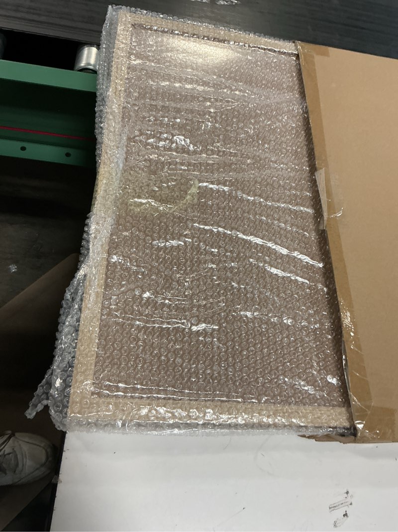 Condition photo showing Good Condition for upsimples 18x24 picture frame, display pictures 16x20 with mat or 18 x 24 without, wall hanging poster frames, natural, 1 pack natural 18x24