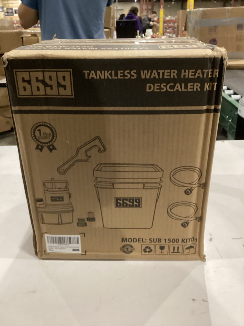 6699 Tankless Water Heater Flushing Kit Includes 1/4HP Submersible Utility Pump with Two Plastic Ada