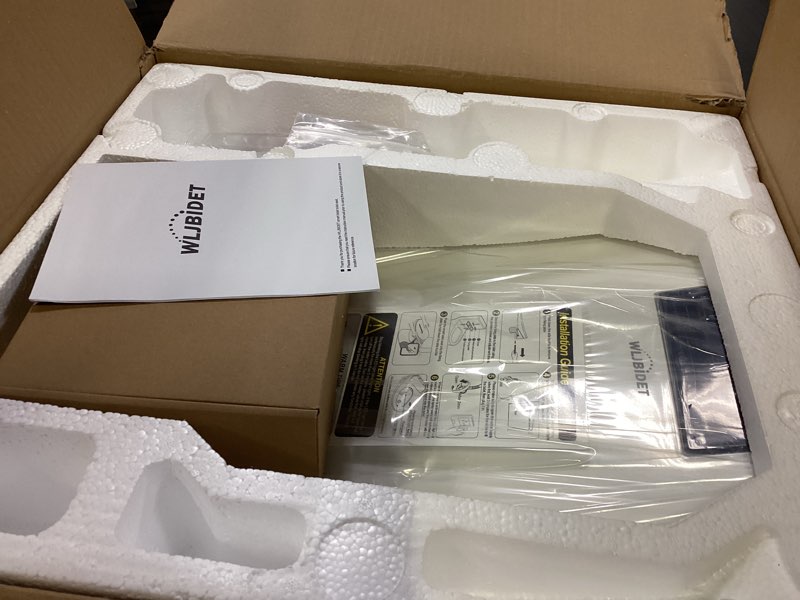 Condition photo showing Good Condition for Bidet Toilet Seat with Remote Control, Electronic Heated Bidet Seat with Adjustable Warm Water and Pressure, Warm Air Drying, Display Screen, Night Light, Slow Closed Toilet Lid, Elongated Oval