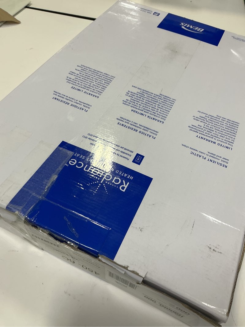 Condition photo showing Good Condition for Bemis Radiance Heated Night Light Toilet Seat, Slow Close Adjustable Fit Long Lasting Plastic Seat, Round, White