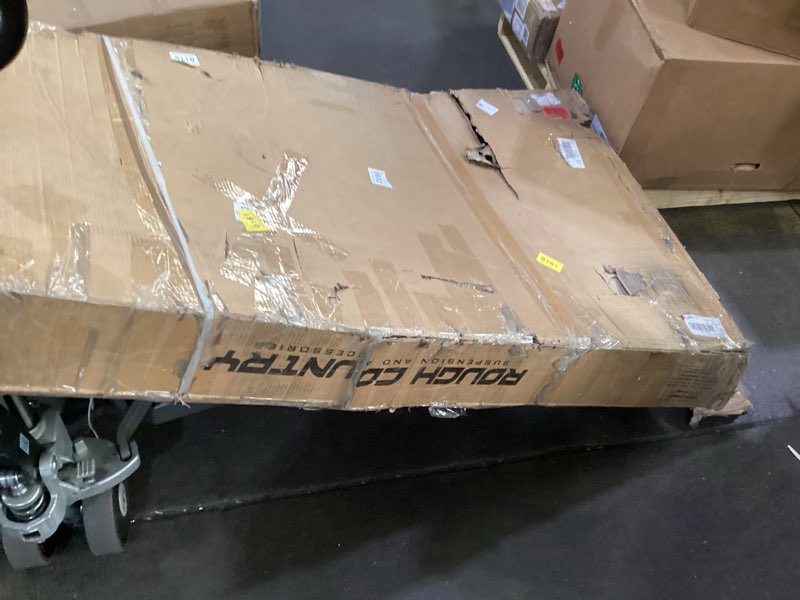 Condition photo showing As Is for rough country hard flip-up truck bed tonneau cover for chevy silverado & gmc sierra 2500hd/3500hd (2020-2025) - aluminum tri-fold bed cover, fits 6'9 (82.2") bed
