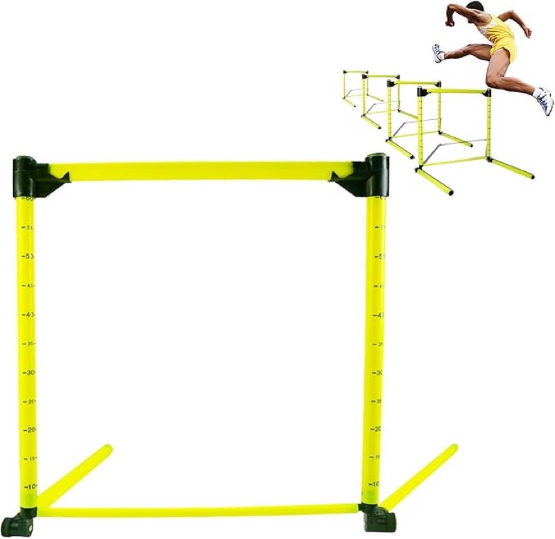 adjustable hurdles with scale - detachable agility training equipment for track, soccer & football, indoor & outdoor use, ideal for athletic jumping & speed drills