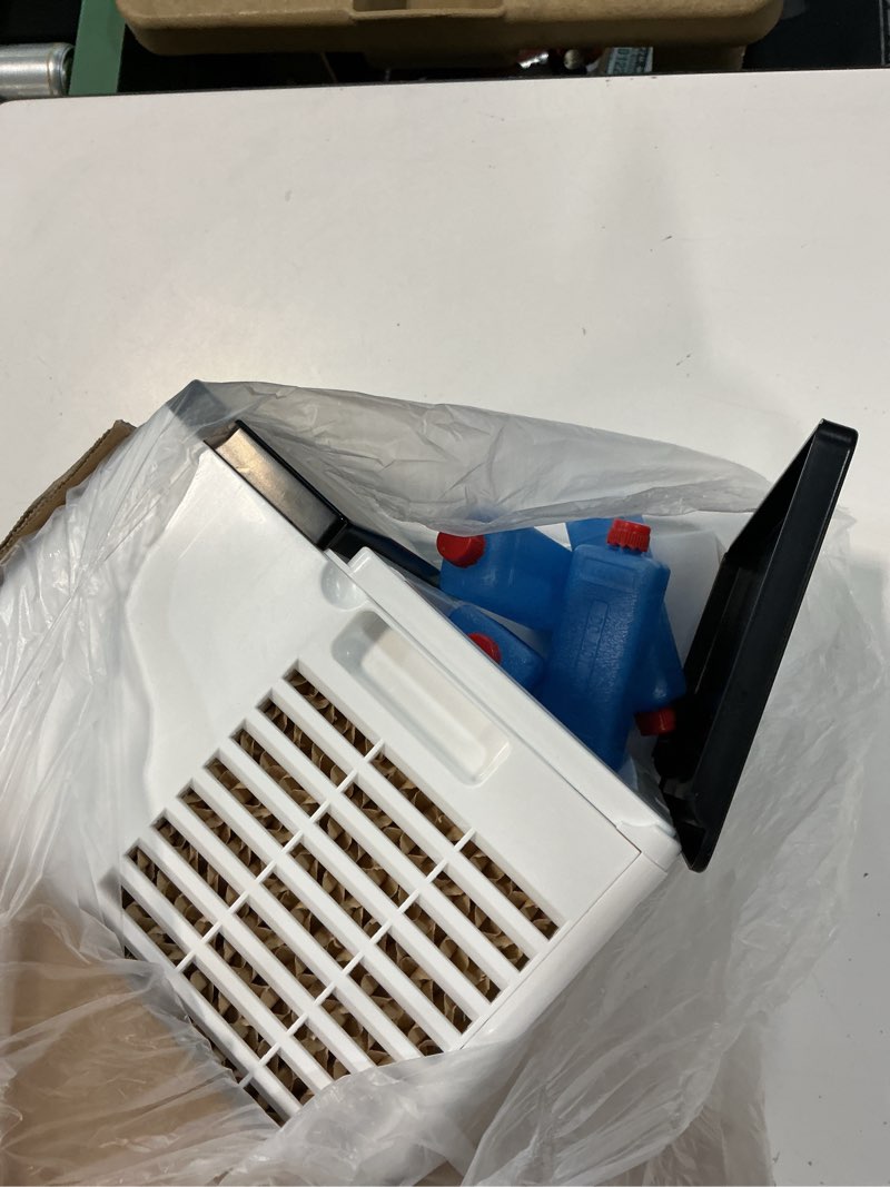 Condition photo showing Good Condition for portable air conditioners,3-in-1 evaporative cooling fans that blow cold air, 2 modes 3 speeds, 7h timer & remote, 120°oscillation, windowless portable ac swamp cooler w/ 8l tank for home bedroom black