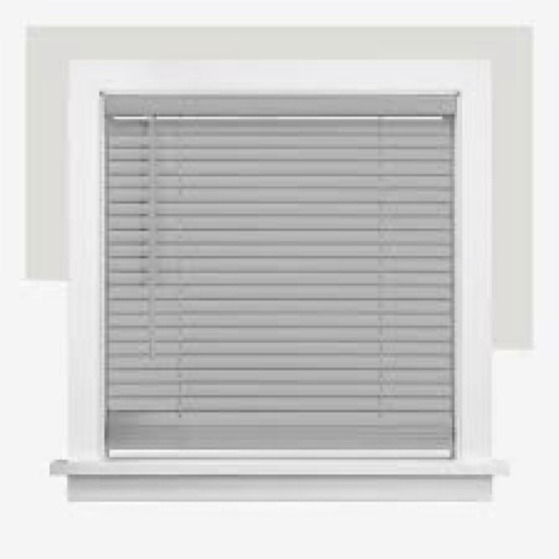42" x 36"  1" vinyl mini blinds  gloss gray  #1006