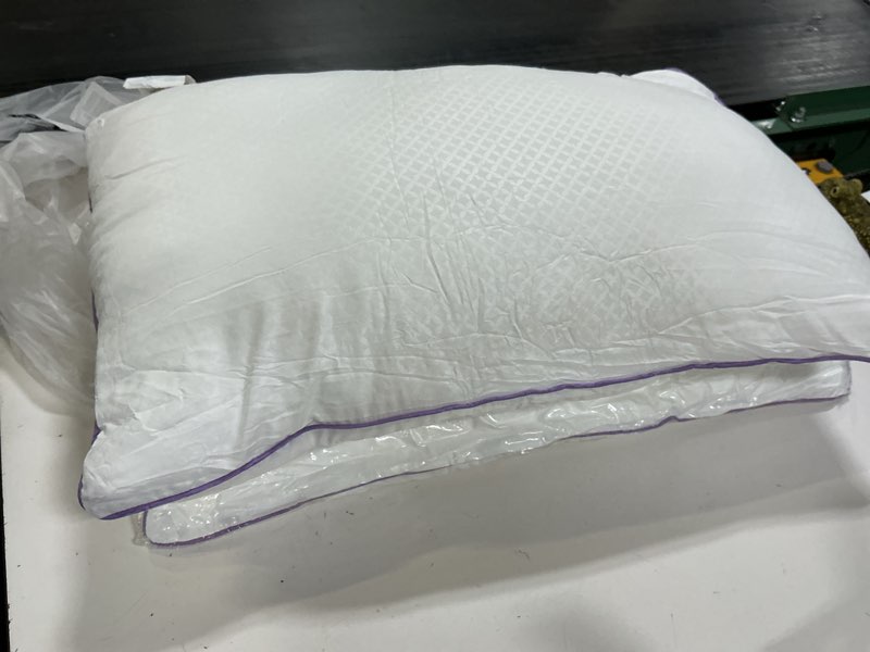 Condition photo showing Good Condition for jollyvogue bed pillows standard/full size set of 2, washable supportive bed pillows with super soft down alternative fill, luxury fluffy hotel quality for side, back, and stomach sleepers 2 standard