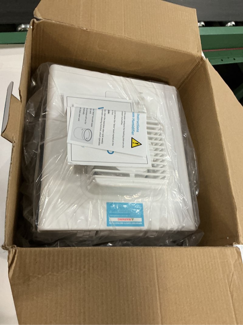 Condition photo showing Good Condition for Stainless Steel Humidifier, 3L Warm Mist Humidifier, Easy Clean with Warm Steam Humidifier, Healthy Air Mist Humidifiers for Bedroom Living Room, with Sleep Mode and Auto-off Setting 3LWhite