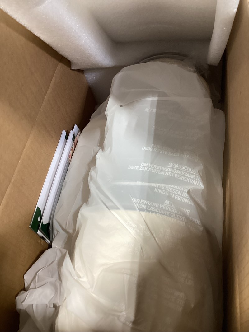 Condition photo showing New/Like New for nut milk maker, 50oz automatic soy milk maker with spin clean brush and nut milk bag, homemade plant-based oat milk machine with auto clean, boil water, delay start, keep warm, white