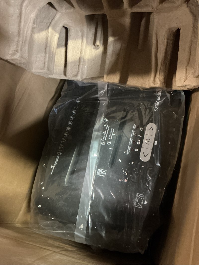 Condition photo showing Good Condition for amazon basics 18 sheet cross cut paper, cd, and credit card shredder, black 18 sheet black
