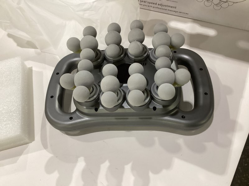 Condition photo showing As Is for 16 Head Massage Gun Set, Deep Tissue Percussion Massager, 2600mAh Electric Massage Tools with 9 Styles & Levels, Dark Grey