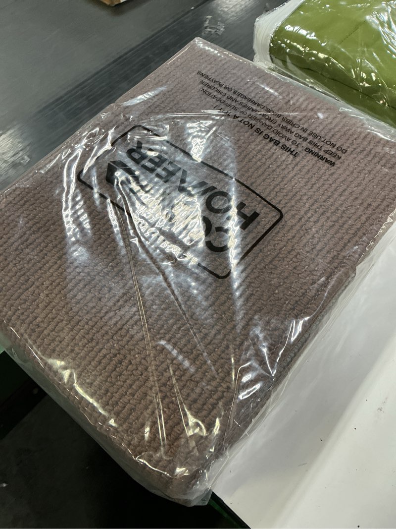 Condition photo showing New/Like New for COSY HOMEER 24x35 Inch/24X60 Inch Kitchen Rug Mats Made of 100% Polypropylene Strip TPR Backing 2 Pieces Soft Kitchen Mat Specialized in Anti Slippery and Machine Washable,Brown Brown 24"×35" + 24"×60"
