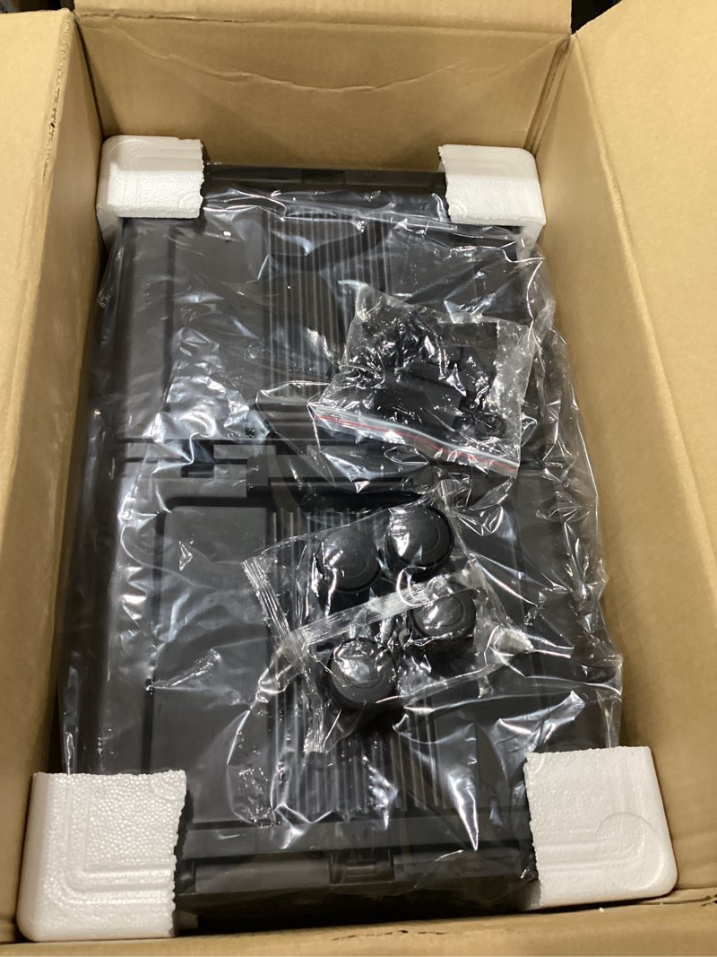 Condition photo showing Good Condition for sailun 49gal/195qt stackable storage bins folding collapsible storage bins with lid, closet organizers and storage box with door black 22" w x 13" d x 38" h 3 pack-22" w x 13" d x 38" h black