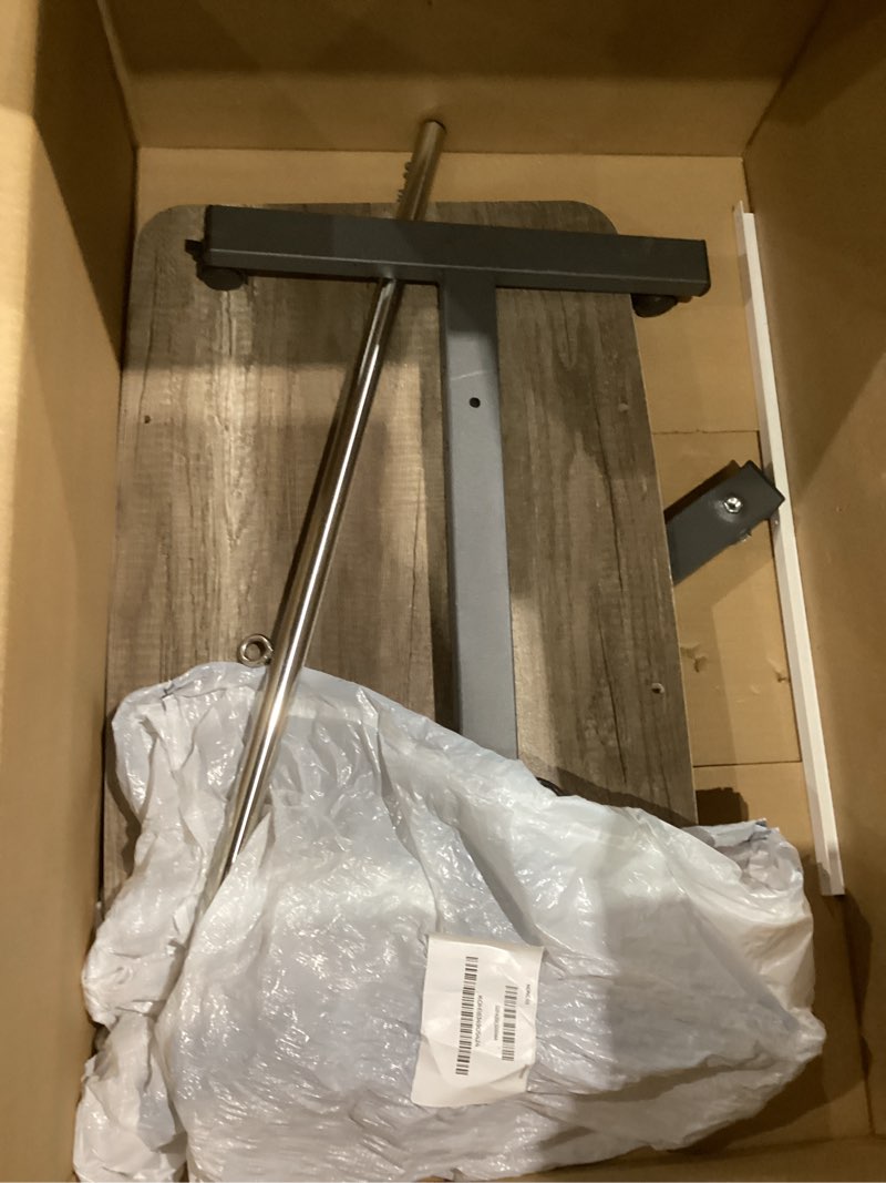 Condition photo showing As Is for Adjustable Overbed Bedside Table with Wheels Hospital Bed Table Portable Computer Stands Movable Desk Computer Table for Bed Laptop Stand for Couch