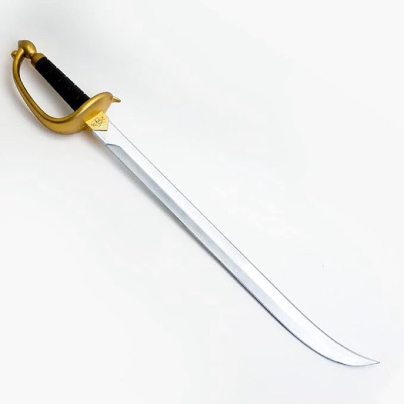 Foam Sword Cosplay Weapon Prop, 30 inch Pirate Sword Perfect for Halloween Costumes, Cosplay, Practicing Martial Arts, Swordplay, Gifts & Collections