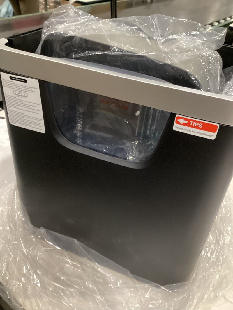 Condition photo showing Good Condition for bonsen 14-sheet paper shredder for home office, heavy duty cross cut shredder with 5.3 gal pullout bin, quiet shredder for cds/credit card/staple, p-4 security, anti-jam system large black and silver