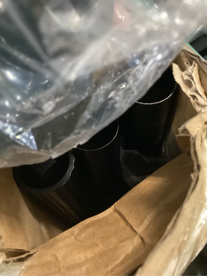 Condition photo showing New/Like New for Tension Curtain Rod 51-126 Inch, Long Curtain Rod No Drilling for Window or Bathroom, Outdoor Curtain Rods for Patio Tension Rods, Easy to Install, Never Rust, Rod Diameter 1.26 Inches - Black Black 51''-126''