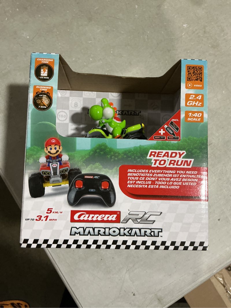 Condition photo showing Good Condition for Carrera RC Nintendo Mario Kart Quad 1:40 Scale 2.4 GHz Mini Collectible Radio Remote Control Toy Car Vehicle - Yoshi