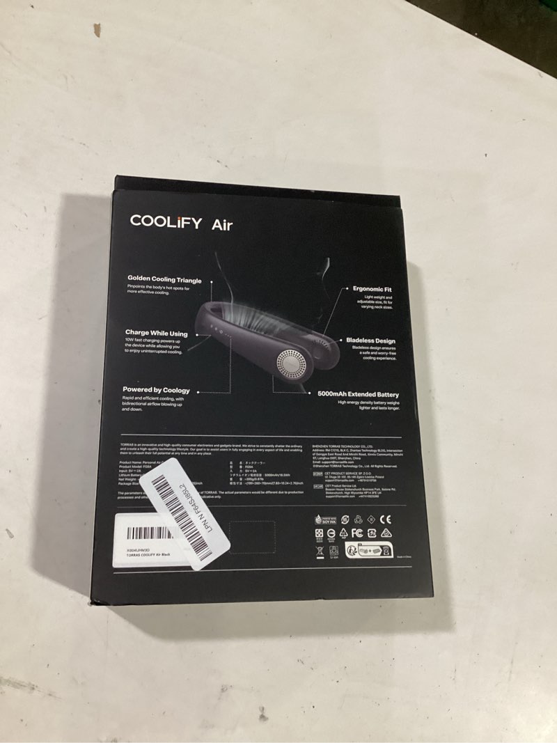 Condition photo showing Good Condition for torras coolify air 2026 upgraded neck fan air conditioner, dual-airflow pro cooling, ultra light portable fan rechargeable, personal cooling fan travel essentials, gift for mom wife mother, black