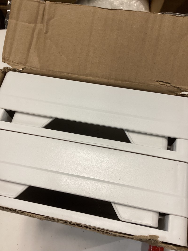 Condition photo showing Good Condition for DEKAVA Cabinet, 2 Pack Under Sink Organizer, 2 Tier Sliding Bathroom Kitchen Organizer, Large White ABS Baskets, Easy Install & Clean