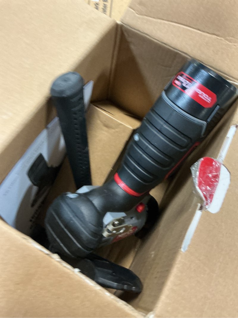 Condition photo showing As Is for hyper tough max cordless drill project kit, 55-piece, holiday gift, 12v