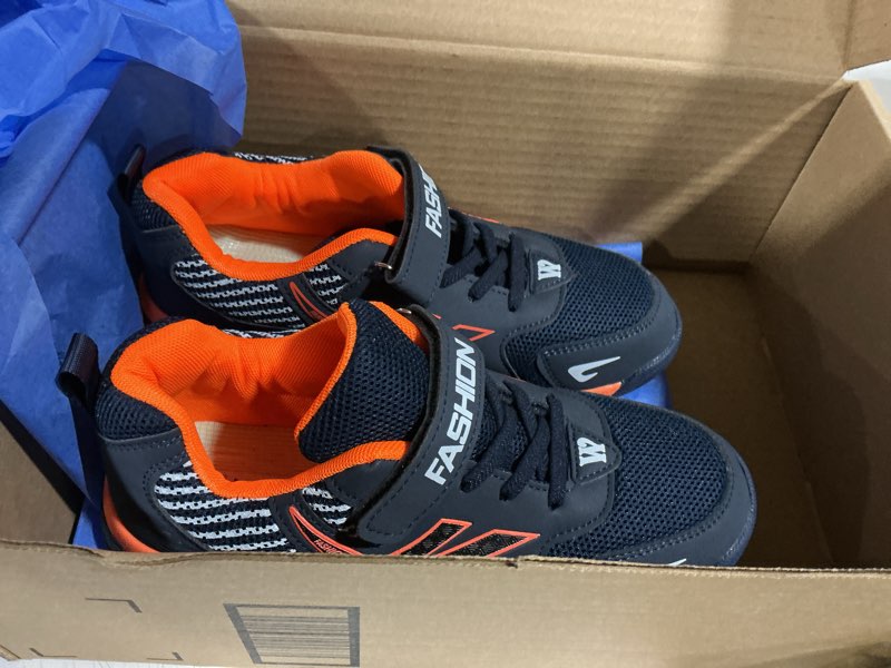 Condition photo showing Good Condition for daclay kids sports shoes running shoes for spring and autumn casual knit sneakers for girls boys school students teenager 5 big kid orange?863?