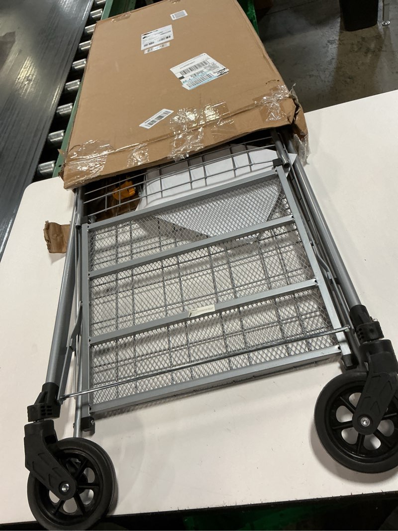 Condition photo showing Good Condition for dbest products cruiser cart deluxe 2 - foldable shopping cart with wheels & brake system - heavy duty collapsible utility cart for groceries & laundry - holds 100 lbs - silver, alloy steel deluxe 2 silver