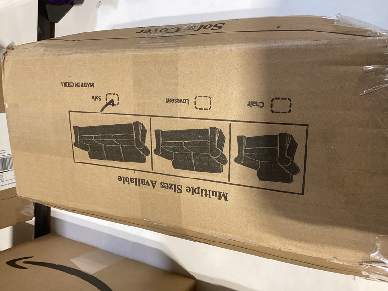 Condition photo showing New/Like New for Red Waterproof Ektorp Sofa Cover Custom Made Compatible for IKEA 3 Seat Sofa, Linen Style, 7 Pieces