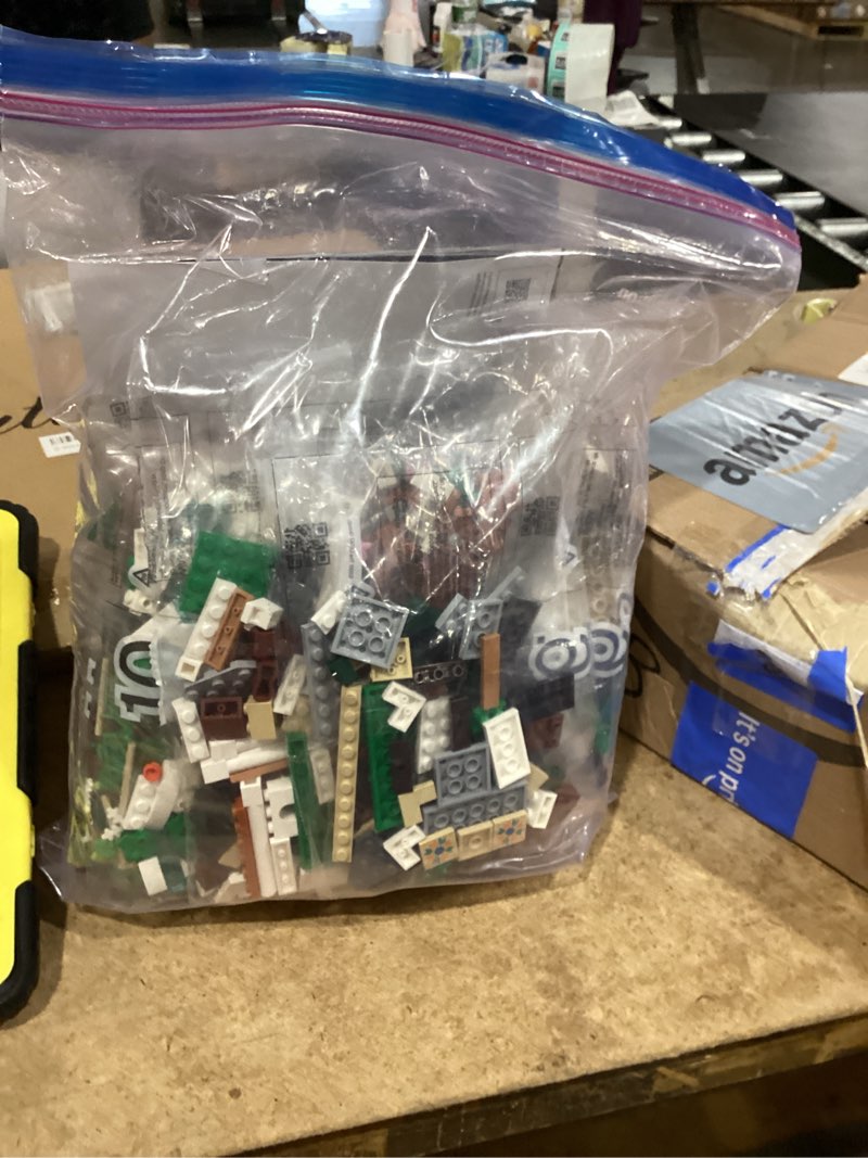 Condition photo showing As Is for lego icons tudor corner building set for adults 18+ - diy miniature house kit - collectible mini house building set for men and women - crafting gift for adults - 10350 incomplete 