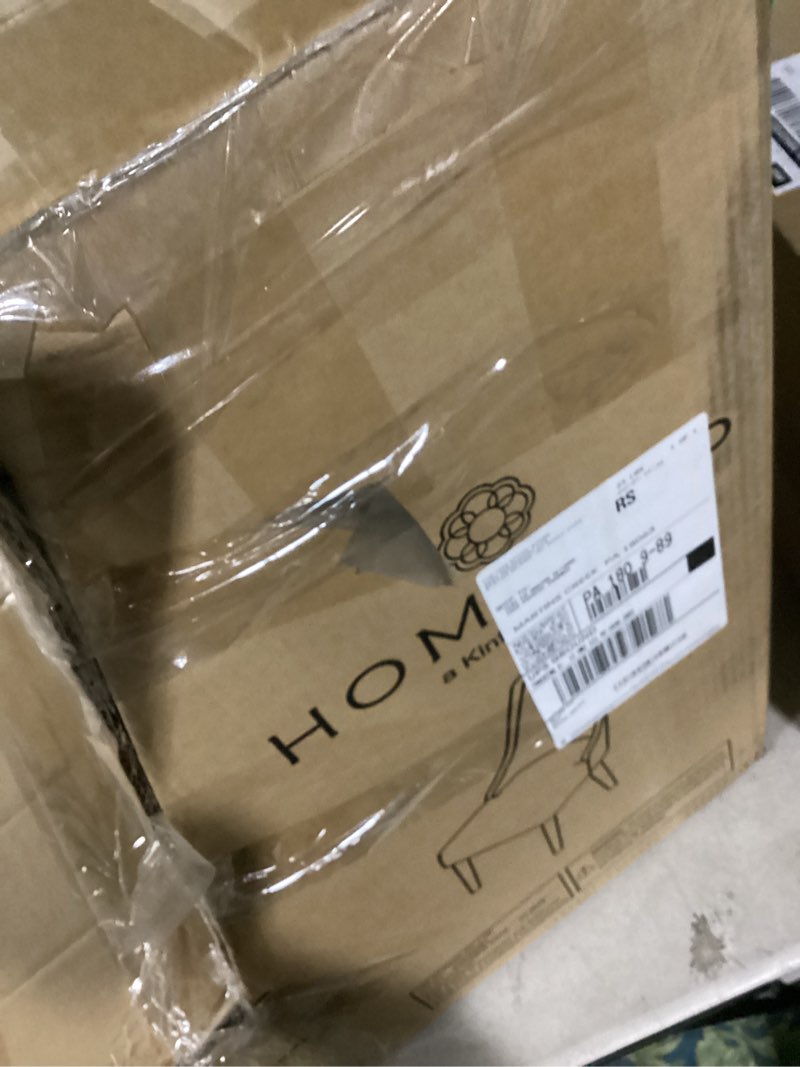 Condition photo showing New/Like New for HomePop Home Decor | Upholstered Hemet Gayle Side Dining Chair | Decorative Home Furniture, Brown Boucle (Single Pack)
