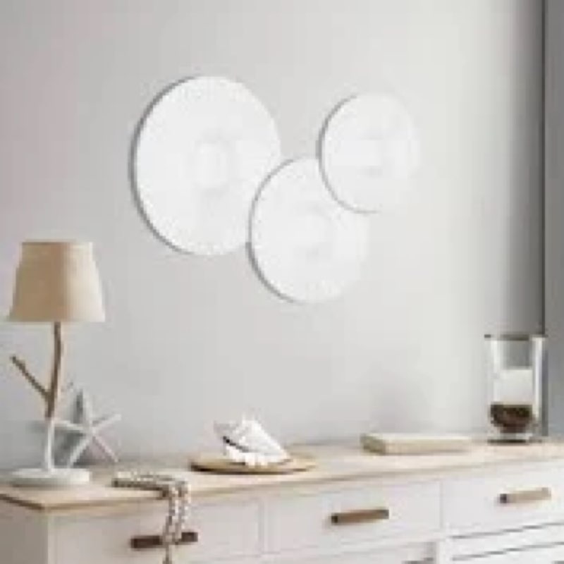 abstract 3 Wall Decor Set white