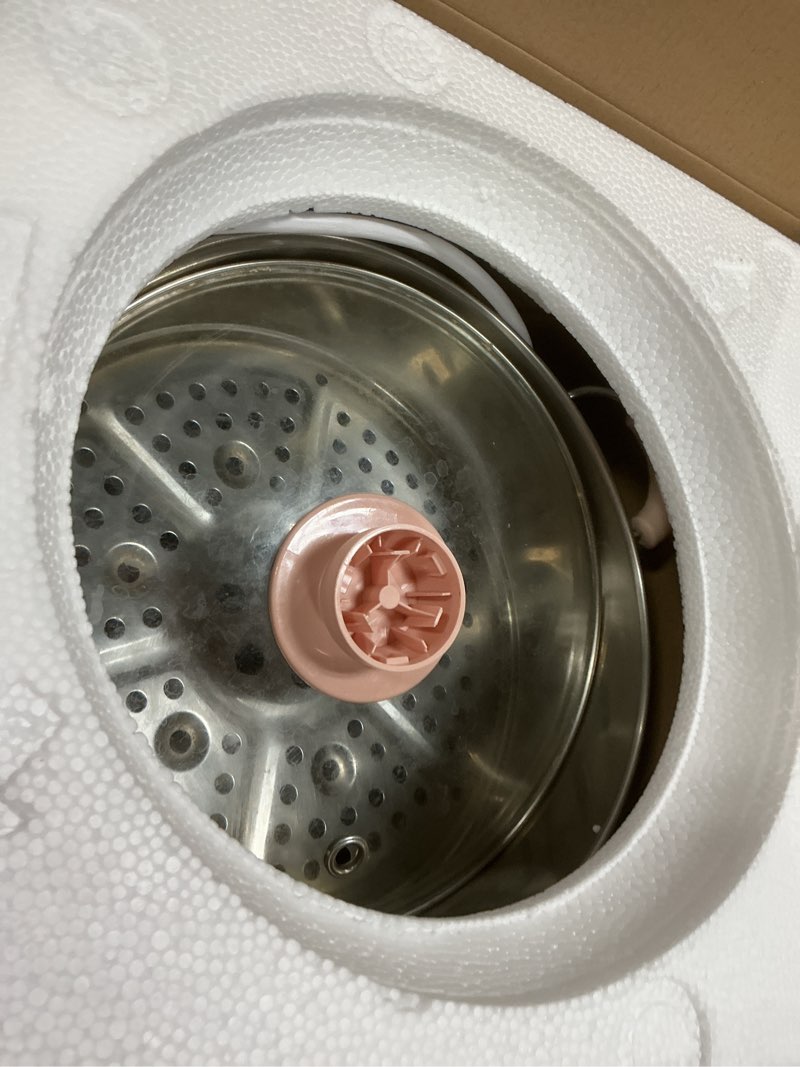 Condition photo showing As Is for bear electric multifunctional food steamer, one touch digital steamer with timer, vegetable steamer 2 tiered stackable stainless steel baskets, auto shut-off & anti-dry protection, 1200w, 8.5quart