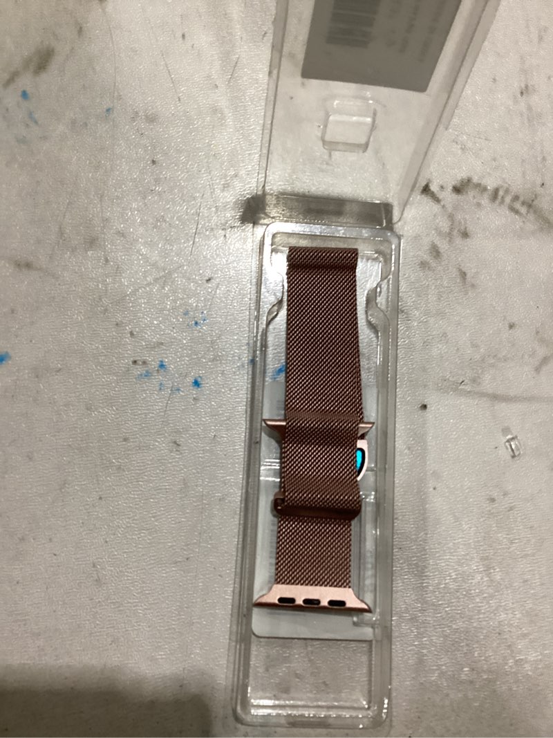 Condition photo showing Good Condition for zedoli metal band compatible with apple watch band 40mm 38mm 41mm 45mm 44mm 42mm 46mm for women men, stainless steel milanese mesh loop magnetic wristbands for iwatch series 11 10 9 8 7 6 5 4 3 2 1 se rose pink gold 44mm/45mm/46mm/49mm/42mm(series 3)