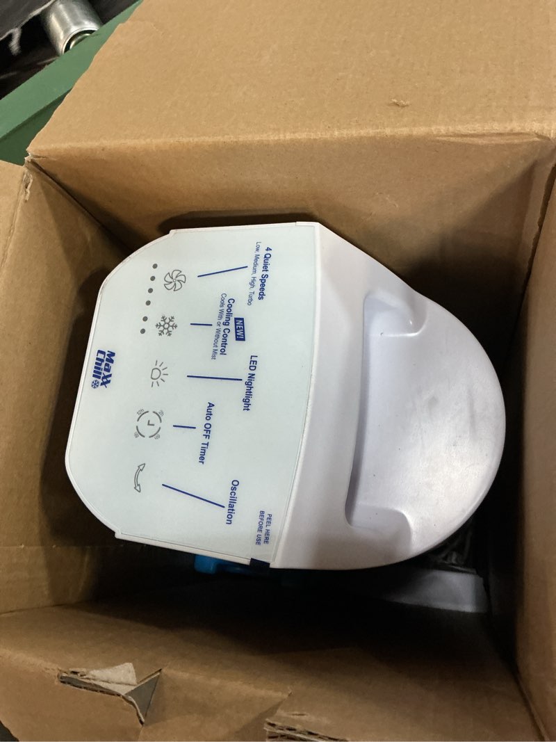 Condition photo showing As Is for maxx chill (120-volt) white ventless portable air conditioner cools 100-sq ft