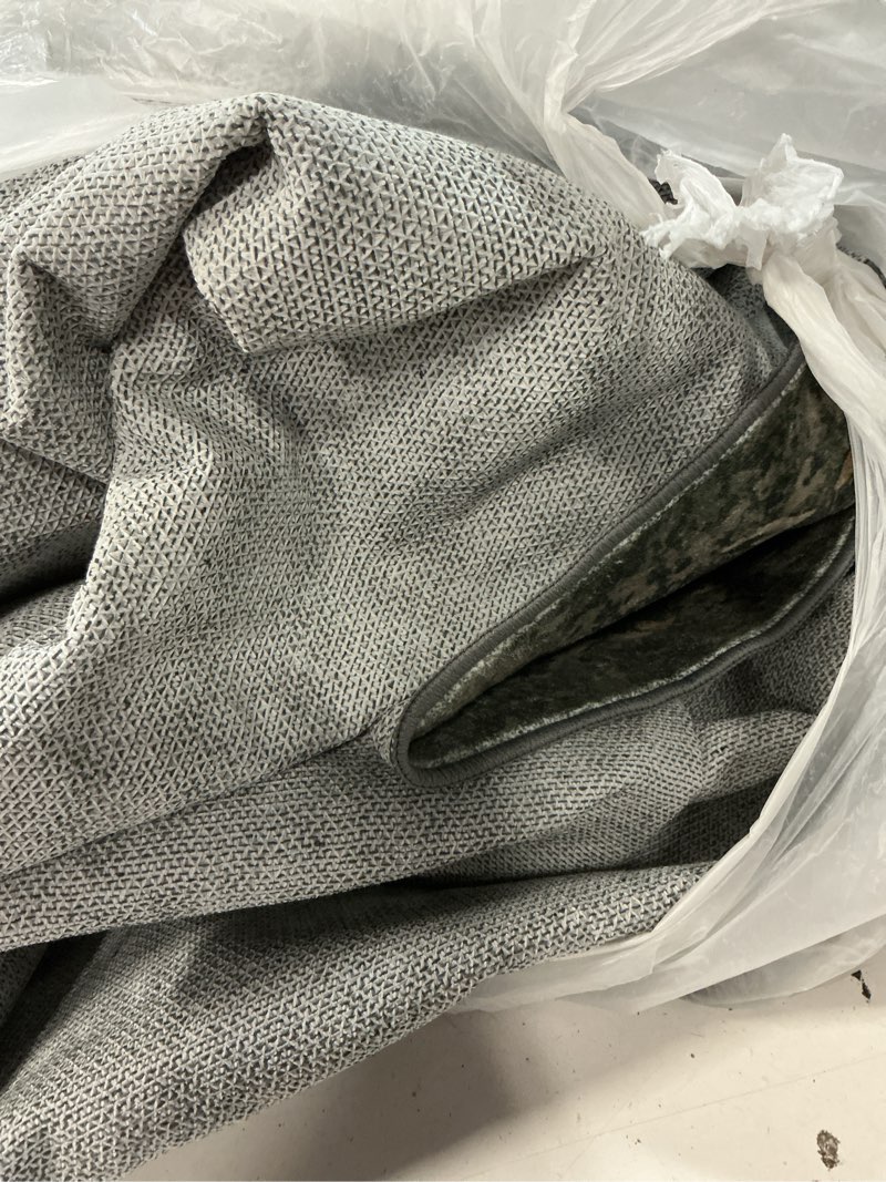 Condition photo showing As Is for 9x12 Area Rugs for Living Room: Washable Bedroom Rug Boho Vintage Rugs Stain Resistant Non Slip Low Pile Soft Lightweight Carpet for Kitchen Dining Room Farmhouse Nursery Kids Room 9' x 12' (Rectangular) Black and Green ( similar 