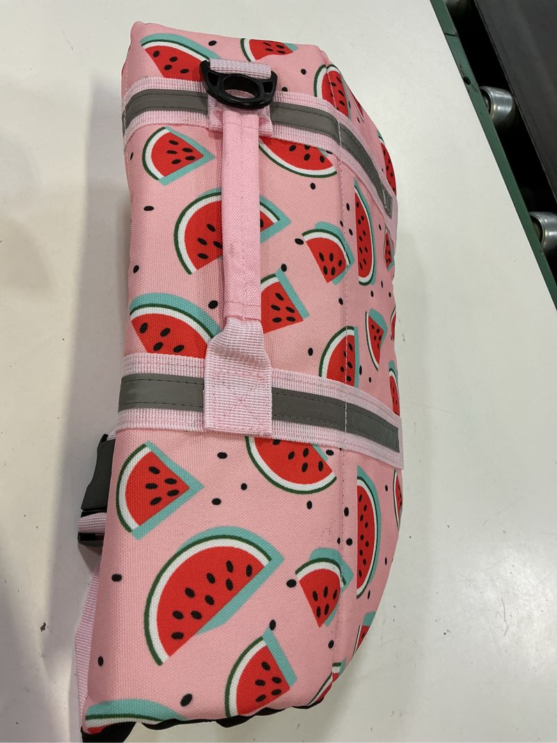 Condition photo showing Good Condition for doglay dog life jacket, dog life vest for swimming boating, adjustable puppy life jacket with reflective stripes, superior buoyancy pet swimming vest for small medium and large dogs large watermelon