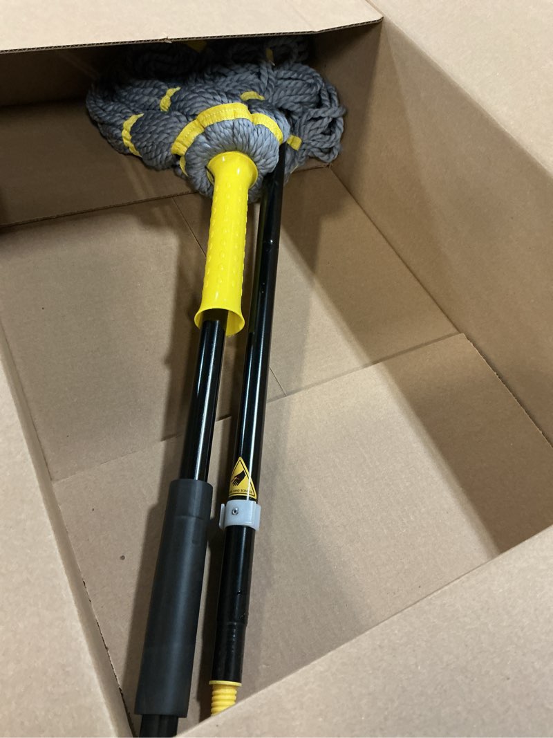 Condition photo showing As Is for Self-Wringing Twist Mops for Floor Cleaning, Microfiber Floor mop with 57 " Long Handle, Easy Wringing Mop for Hardwood Commercial Household Clean (Gray Twist Mop)