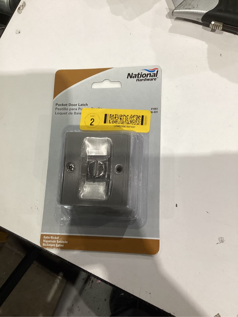 Condition photo showing New/Like New for National Hardware 2.75-in Satin Nickel Pocket Door Pull