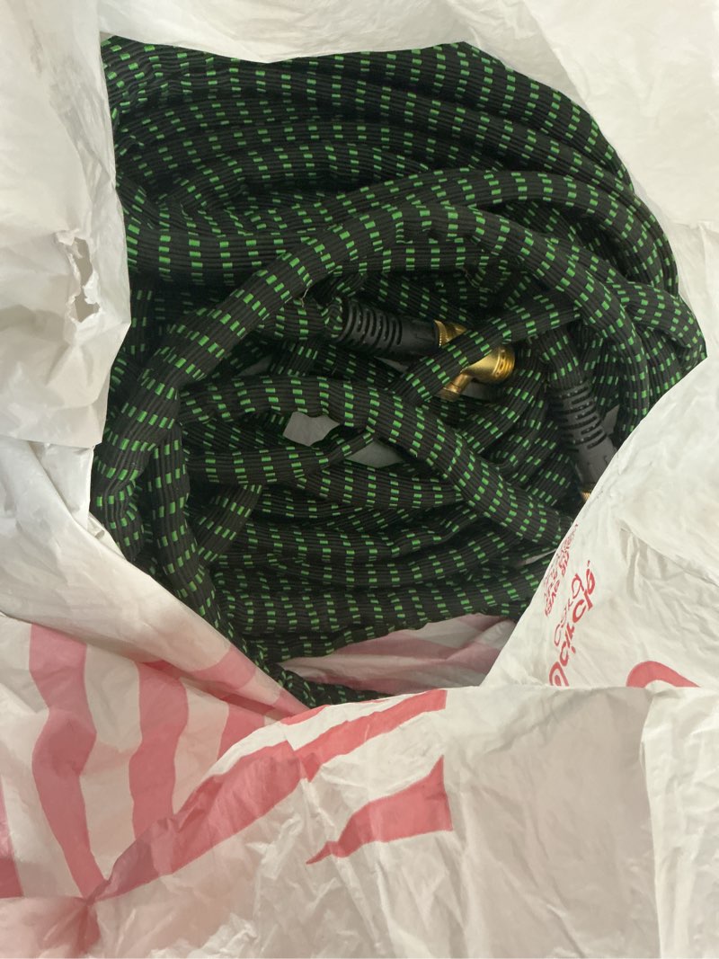 Condition photo showing As Is for flex-able hose xtreme 1-in x 100-ft kink free woven green hose