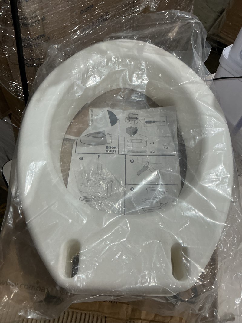 Condition photo showing Good Condition for carex toilet seat riser round adds 3.5” to toilet seat height 300lb capacity newcarex